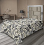 Gris pâle et coquille d'œuf / motif floral