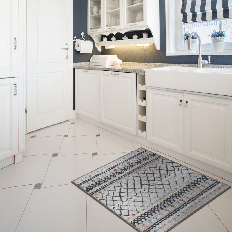 Tapis antidérapant Boho pour salon, tapis de couloir, tapis d'entrée, Rectangle 2 pi 3 po x 3 pi