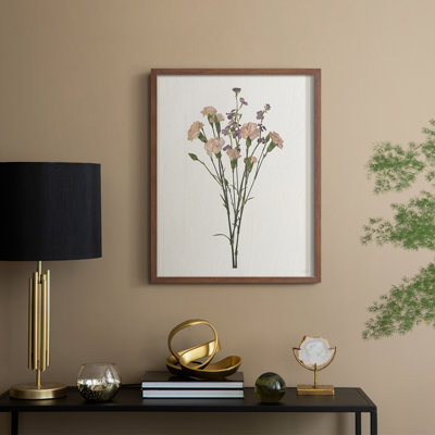 «Organic Floral I», reproduction encadrée - bois massif