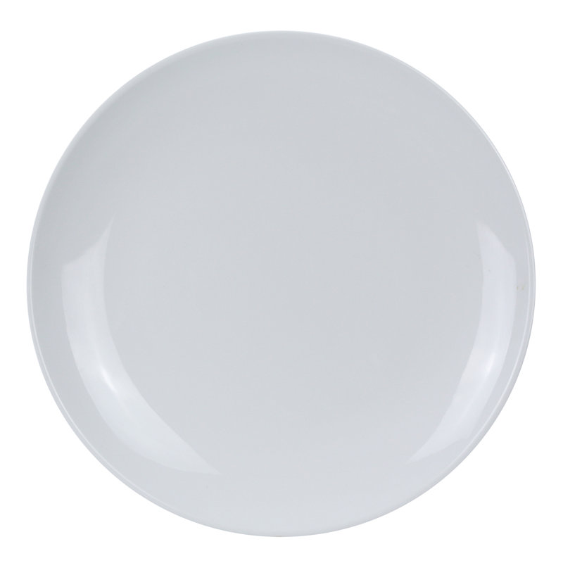 Assiette plate en mélamine à motif coupé