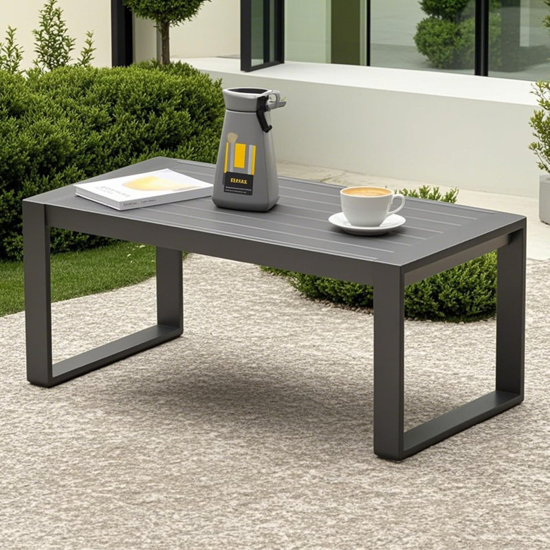 Table basse de patio en aluminium