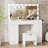 ​​Greyden Makeup Vanity Set with 11 Drawers and Outlets, Dresser with 10X Magnifying Mirror for Bedroom-1381888218