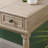 June Natural Two Drawer Flip Top Vanity Set with Stool
