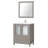 Brescia 24" Single Sink Freestanding Bathroom Vanity with Ceramic Top and Matching Mirror-472580997