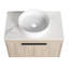Ensemble de meuble-lavabo moderne de 30 po avec lavabo en céramique, meuble-lavabo mural en chêne blanc avec porte à fermeture douce