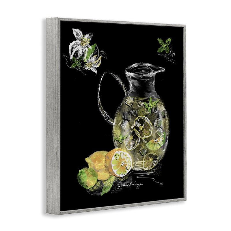 Pichet de limonade glacée, estampe numérique, conception par Susan Lugar, Estampe numérique Farmhouse, H 14 po x l 11 po