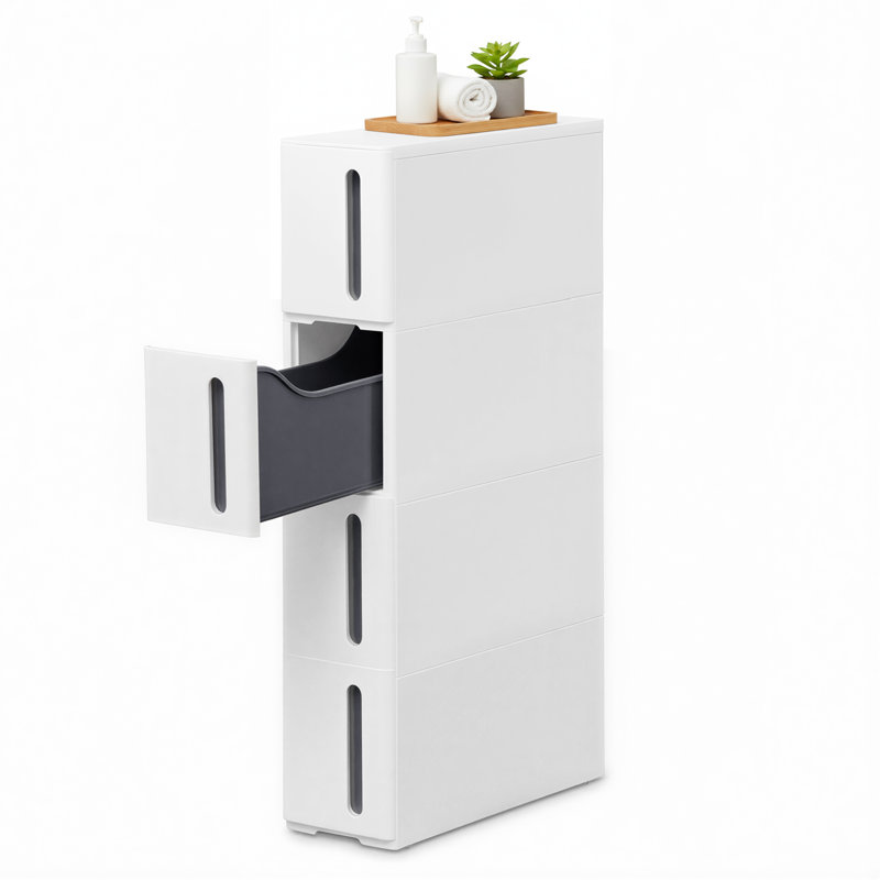 Hartmut Plastic / Acrylic Bathroom Drawers, White