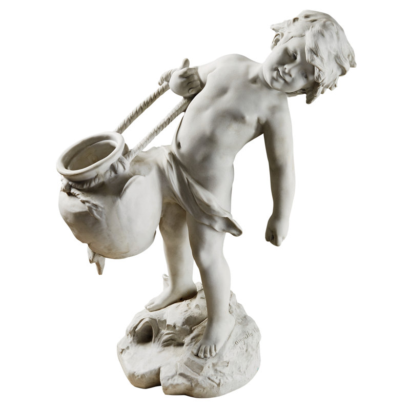 Design Toscano Young Child Urn Carrier Garden Statue - Thumbnail 2