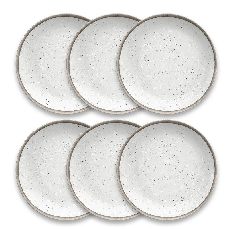 Assiette plate en mélamine moucheté Laya