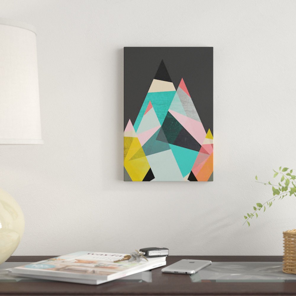 East Urban Home 'Geo Mountains' Graphic Art Print on Canvas - Wayfair ...