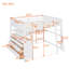 Lit mezzanine avec tiroirs et bureau Lit mezzanine avec tablettes-728478700