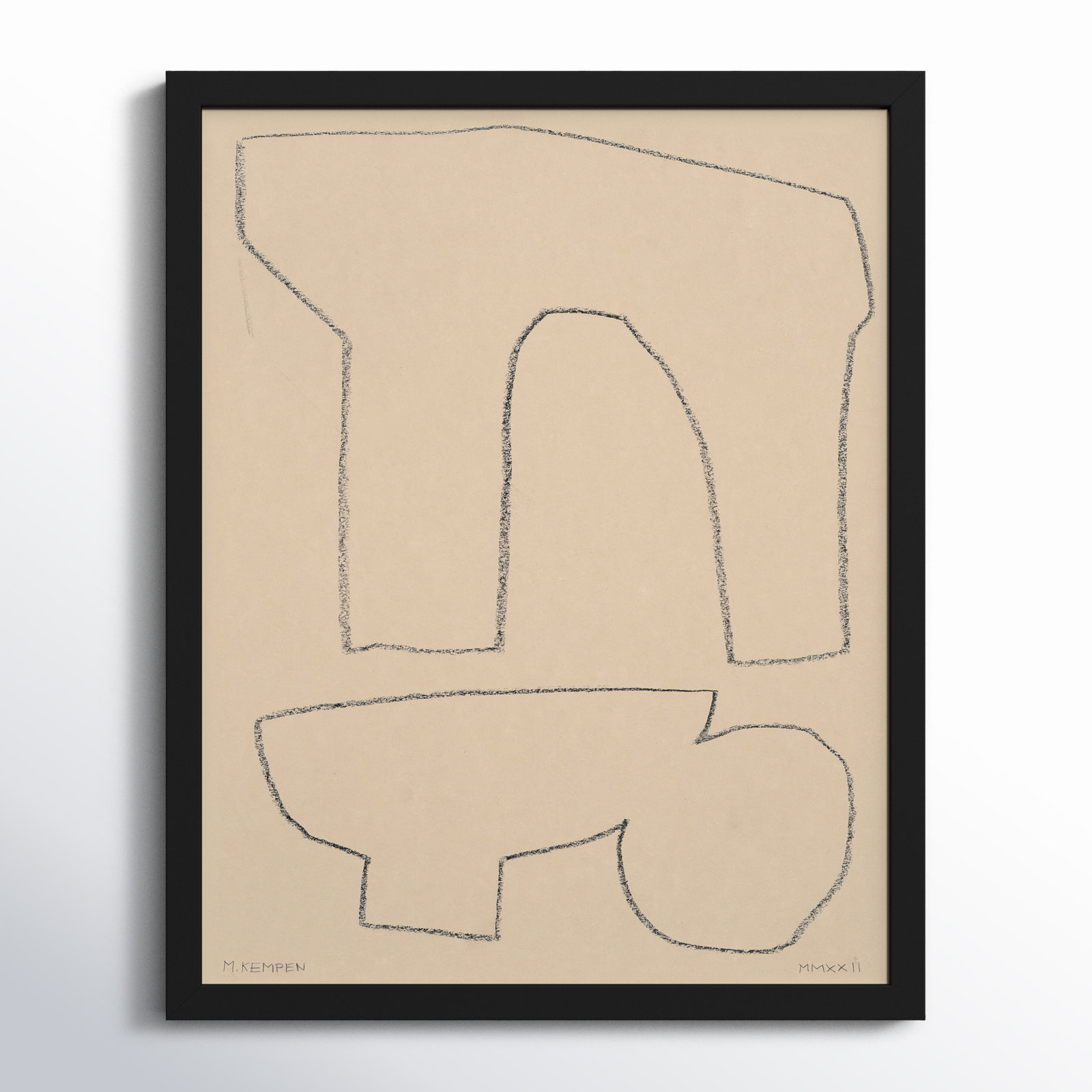 Outlines 2 by Michael Kempen, Black Framed, 20" W x 25" H