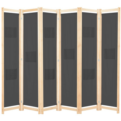 Paravent en tissu crème 47,2 x 1,6 po