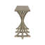 Table d'entrée de 59,8 po avec design en U, finition en placage de chêne, pieds en bois d'hévéa, surface lisse pour la surface de présentation décorative, couloir courbé mince