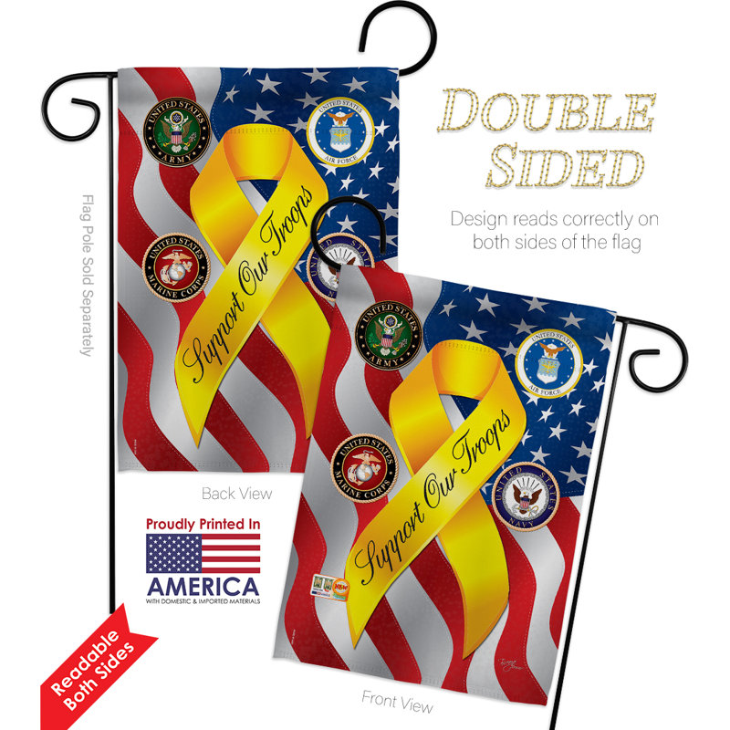 Double Sided 18.5'' H x 13'' W Polyester Independence Day Garden Flag