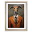 Greyhound In A Suit Painting - Single Picture Frame Print on Wood-904501812-904501814