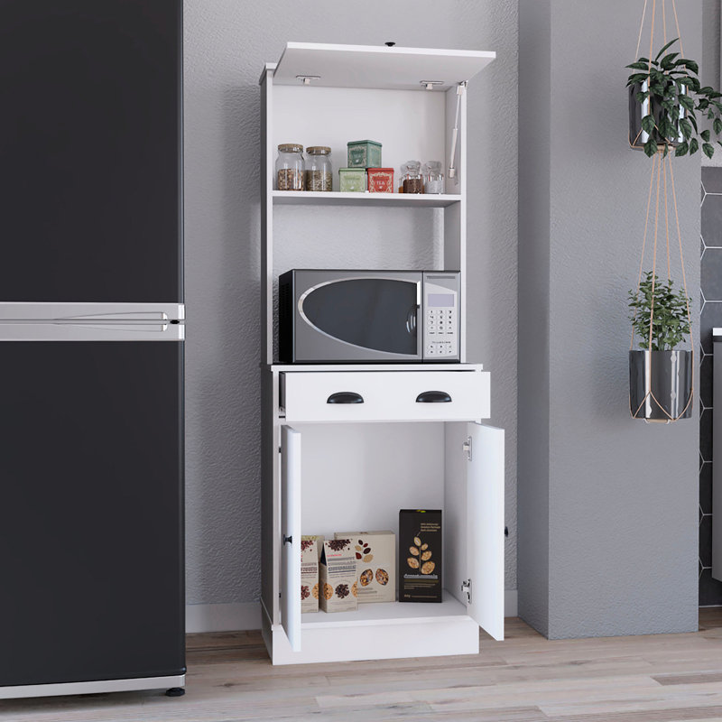 2 garde-manger blancs - Gardez vos articles essentiels organisés et accessibles avec un tiroir spacieux