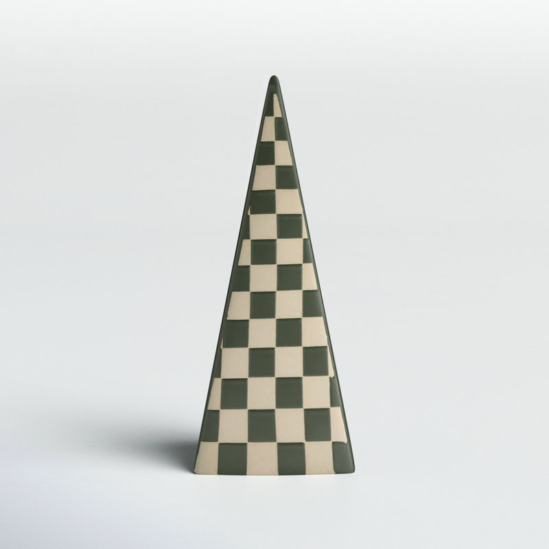Colorado Checker Tree Sculpture, 14" H x 5.75" W x 5.75" D