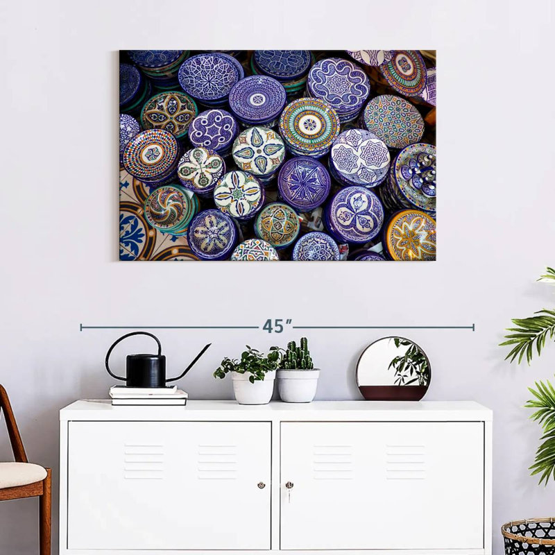 Senne Moroccan Pottery, 24" H x 36" W