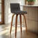 Tabouret de bar et de comptoir pivotant en bois massif Biance Hiram
