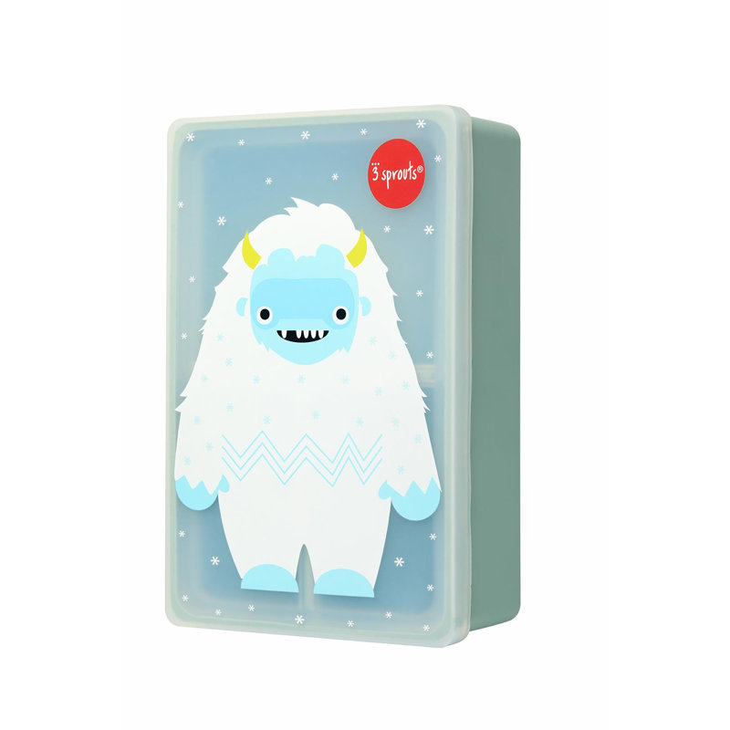 3 boîtes à bento en silicone pour enfants - Contenant de rangement pour aliments - Yéti