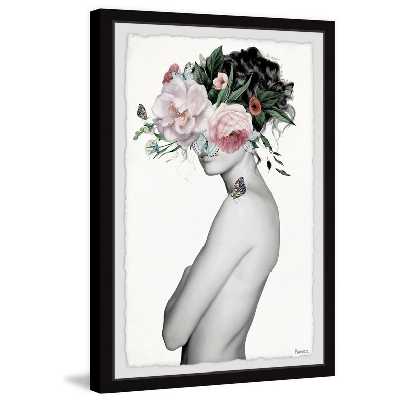 « magique fleuri »-cadre photo sur papier, H 45 po x l 30 po x P 1,5 po