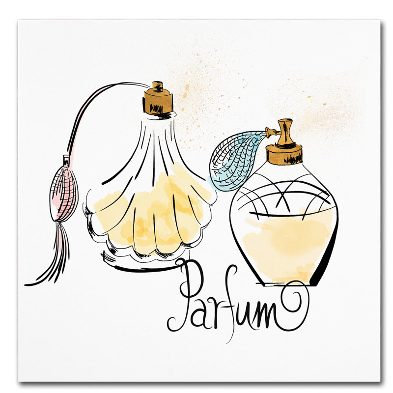« parfums bouteilles », reproduction d’impression sur toile tendue, H 14 po x l 14 po x P 2 po