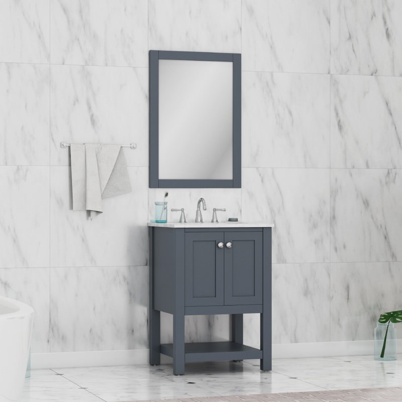 Base de meuble-lavabo simple de 23 po Wilmington seulement, gris