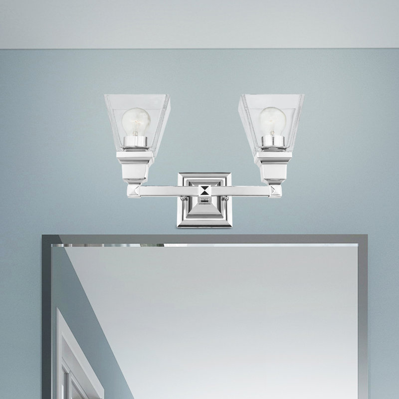 Éclairage de salle de bain à intensité variable 2 lumières Anfrenee, Chrome poli