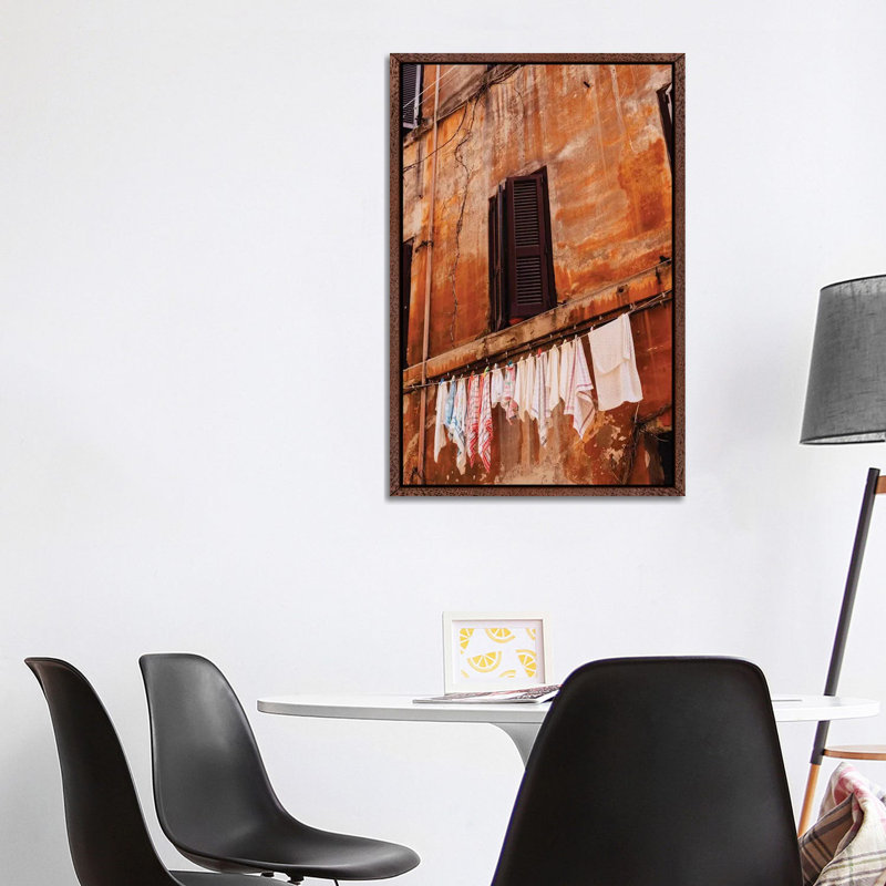 Roman Streets by Bethany Young - Print on Canvas, 101.6cm H x 66.04cm W x 3.81cm D, Classic Brown Wood Framed