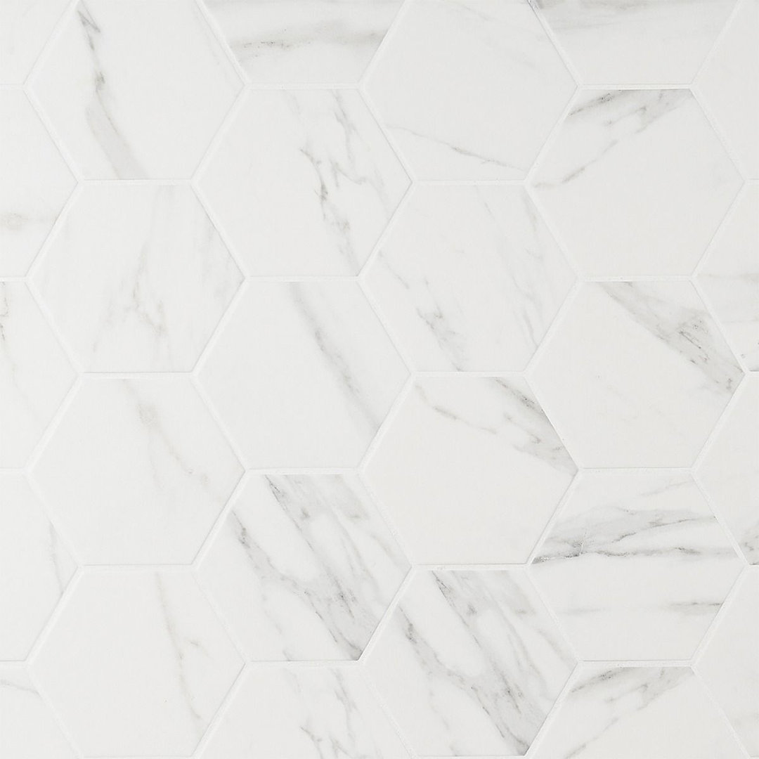 Santorini 6” Hexagon Matte Porcelain Floor and Wall Tile (6.13 Sq. Ft. / Case) Bond Tile 