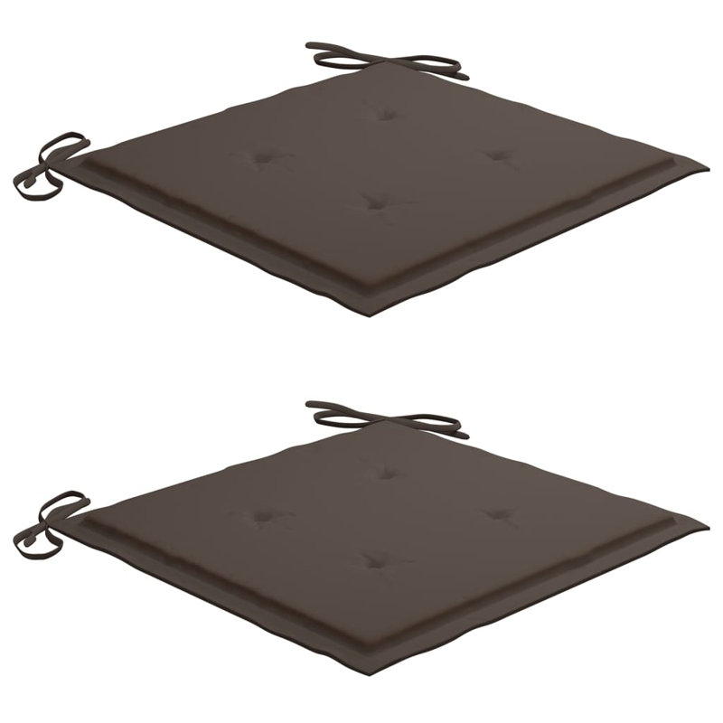 Outdoor Seat Cushion, Brown, 19.7" H x 19.7" W x 1.6" D