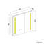 63mm W 65mm H Medicine Cabinet Mirror 3 Adjustable