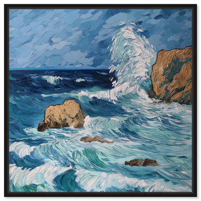 «Stormstone Clash Canvas», art côtier classique par Art Remedy