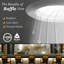6 Inch 2HR Fire Rated Canless Recessed Ceiling Light Baffle Trim 1200 Lumens, WET Rated, 5CCT Selectable, Dimmable 120V 12PK