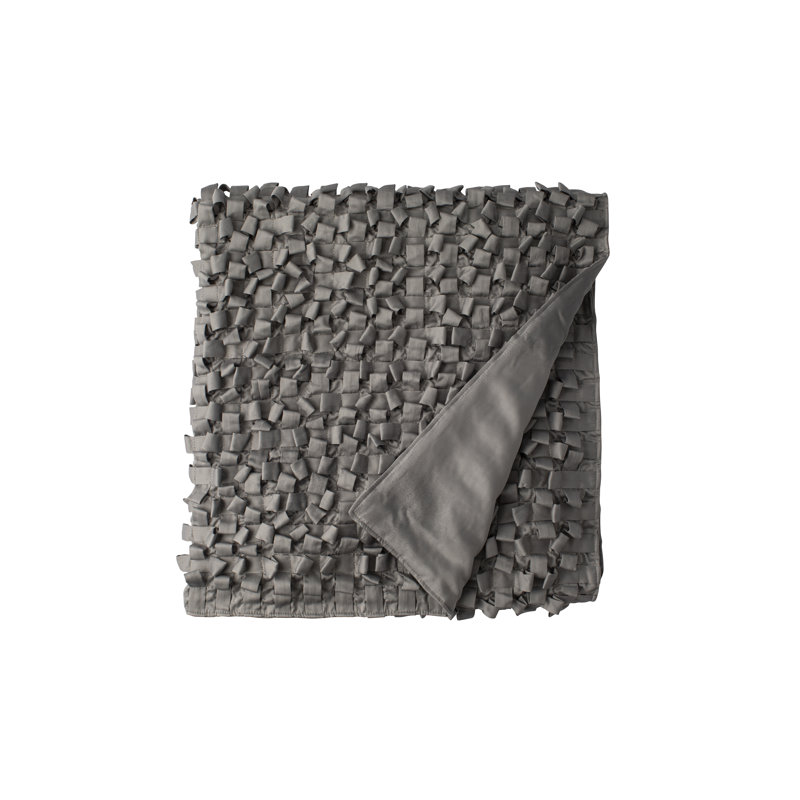 Ribbon Throw Blanket, Pewter