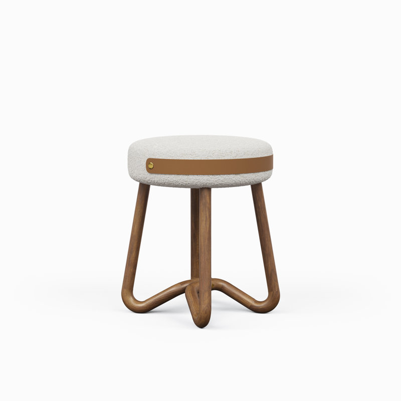 Loop Accent Stool, Noodles Natural/Nozes/Caramel