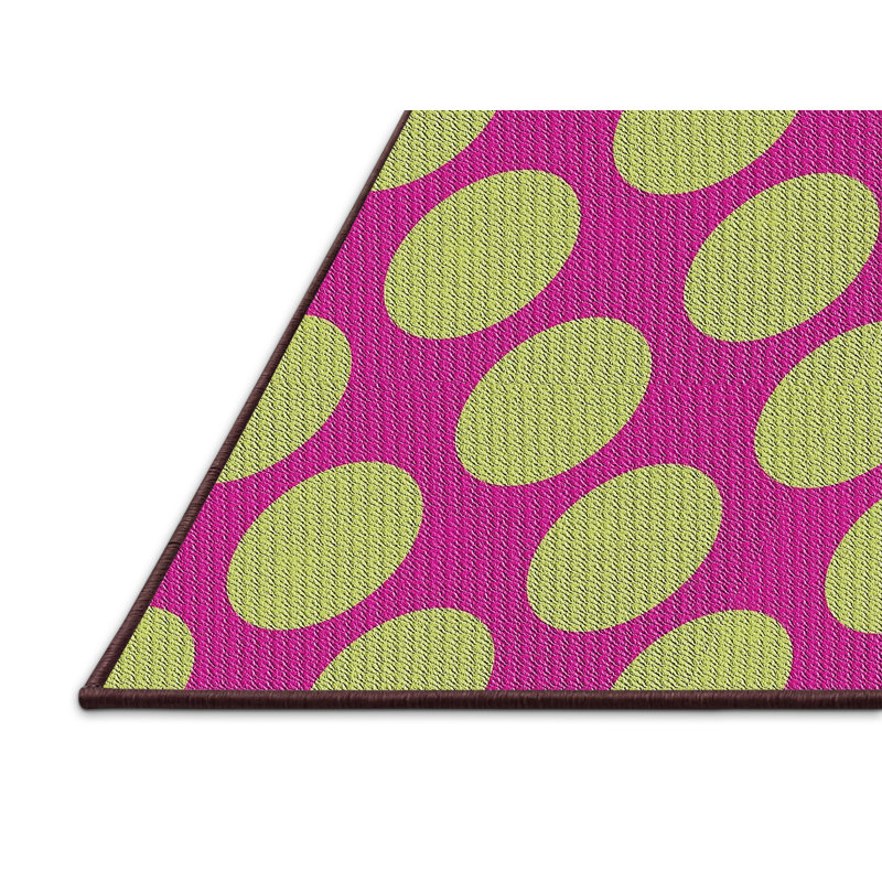 Tapis géométrique rose / beige, Rectangle 5 pi x 7 pi