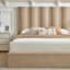 Lit plateforme tapissier hydraulique à hauteur relevable de 51,6 po Braya, beige, double-704506482-704506483