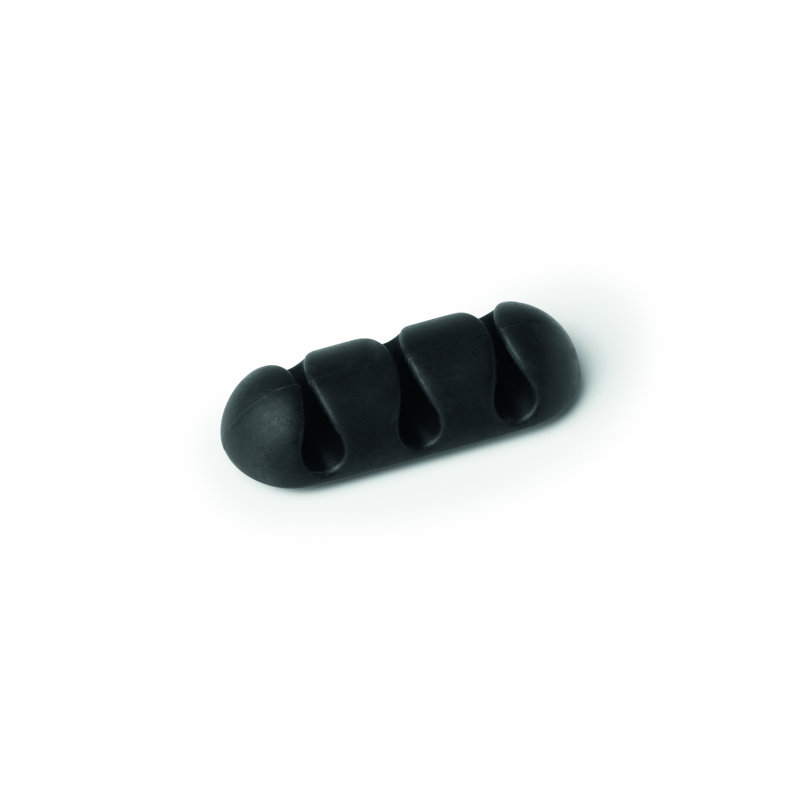 Pinces de gestion de câbles durables CAVOLINE - paquet de 2 graphite pour 3 câbles, Noir