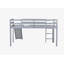 Lit superposé avec glissade, échelle, barrière de sécurité, bois d'hévéa-593947