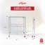  Ensemble de 4 tablettes de rangement pliables à 3 niveaux à usage général, R3, blanc