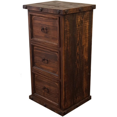 Evangalene 3 Solid Wood Vertical Filing Cabinet