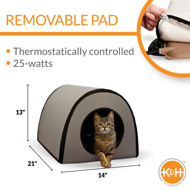 Abri thermique pour chaton Cat Mod, gris
