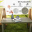 Tables de patio durables, Hdpe 35,8 pouces à lattes moderne brun extérieur