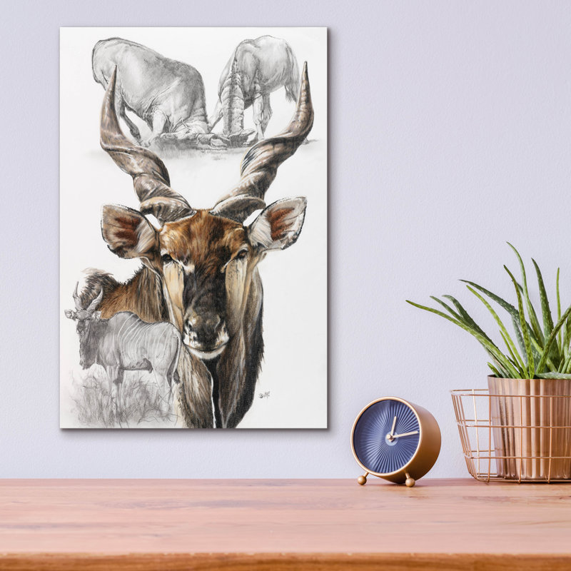 " Giant Eland " by Barbara Keith, 16" H x 12" W x 0.13" D