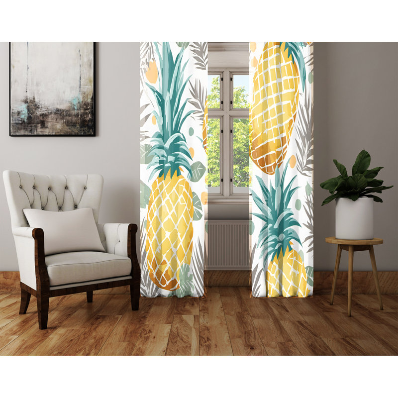 Semi Sheer Curtain Pair, 20" W x 52" L