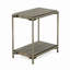 Ensemble de table 3 pièces avec tablette inférieure, table basse de salon avec cadre en métal et 2 tables de bout