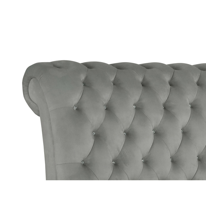 Lit-bateau tapissier Mansoor, Grand