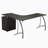 Techni Mobili Modern L- Shaped Computer Desk With File Cabinet And Storage